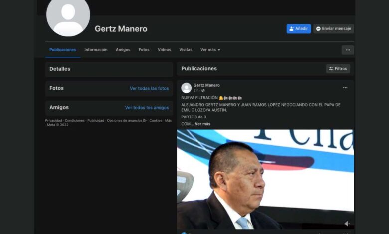 'Tumban' cuenta de Facebook donde aparecieron nuevos audios de Gertz Manero 1 'Tumban' cuenta de Facebook donde aparecieron nuevos audios de Gertz Manero