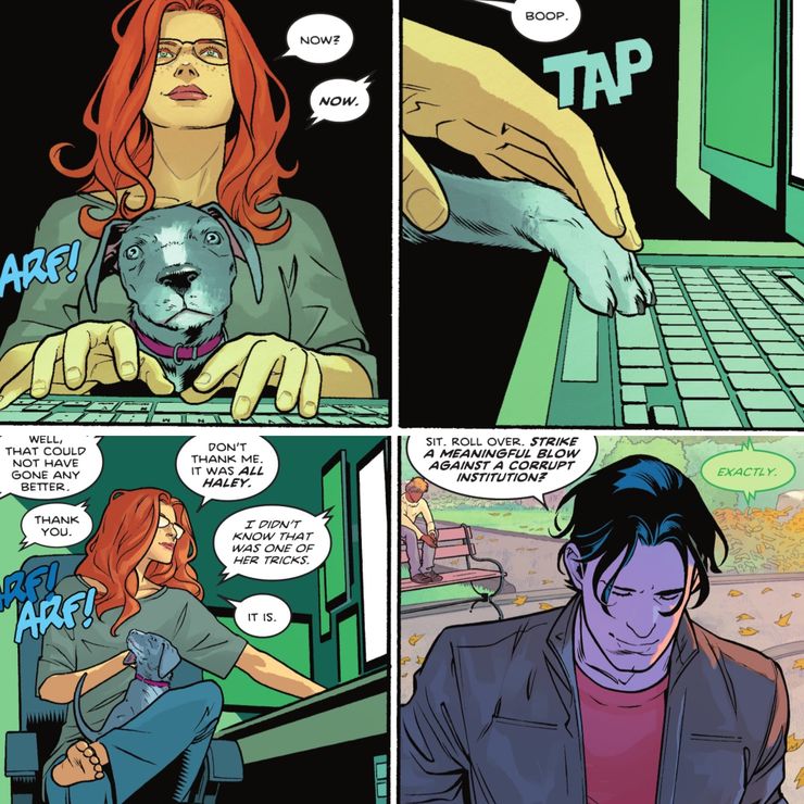 El perro de Nightwing acaba de tomar su lugar en la historia de DC con un panel 2 El perro de Nightwing acaba de tomar su lugar en.5