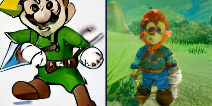 Legend of Zelda: cómo se vería Mario como Link en Dall-E 2 Legend of Zelda como se veria Mario como Link en.5