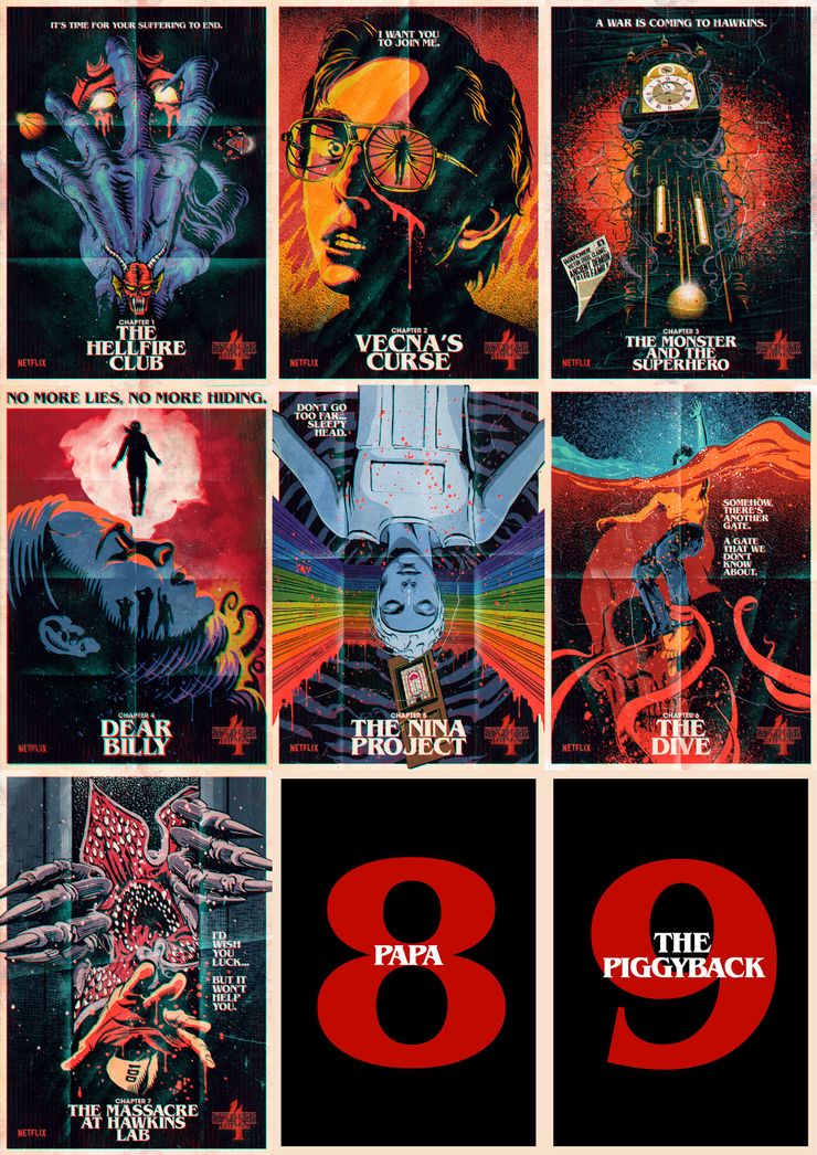 Los episodios de la temporada 4 de Stranger Things obtienen su propio póster de película de terror 2 Los episodios de la temporada 4 de Stranger Things obtienen.5