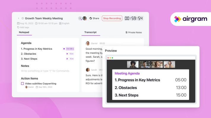 El retador de Otter.ai, Airgram, recauda $ 10 millones para transcribir y cronometrar sus videollamadas 1 El retador de Otter.ai, Airgram, recauda $ 10 millones para transcribir y cronometrar sus videollamadas