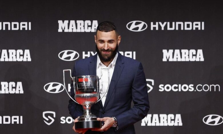 Benzema recibe el trofeo Pichichi 1 Benzema recibe el trofeo Pichichi