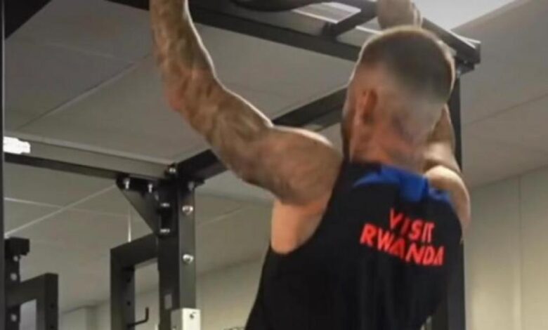 Sergio Ramos se machaca en el gimnasio con la mente puesta en la Champions 1 Sergio Ramos se machaca en el gimnasio con la mente puesta en la Champions