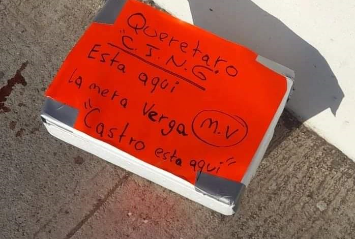 Abandonan hielera con cabeza humana en puente de Querétaro, cerca de camino que conduce a Montenegro, dejan mensaje 1 Abandonan hielera con cabeza humana en puente de Querétaro, cerca de camino que conduce a Montenegro, dejan mensaje