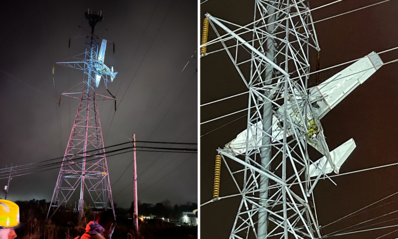 Avioneta choca contra torre eléctrica y deja sin luz a 85 mil 1 Avioneta choca contra torre eléctrica y deja sin luz a 85 mil