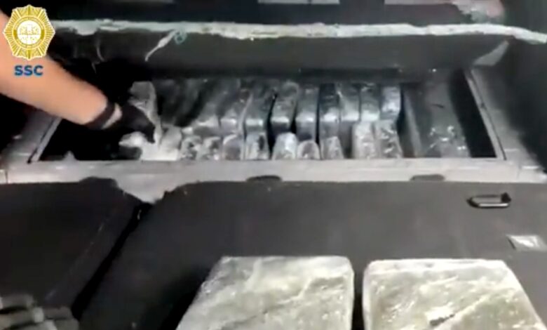 Hallan 50 kg de cocaína en auto en CDMX; equivale a 11 mdp 1 Hallan 50 kg de cocaína en auto en CDMX; equivale a 11 mdp