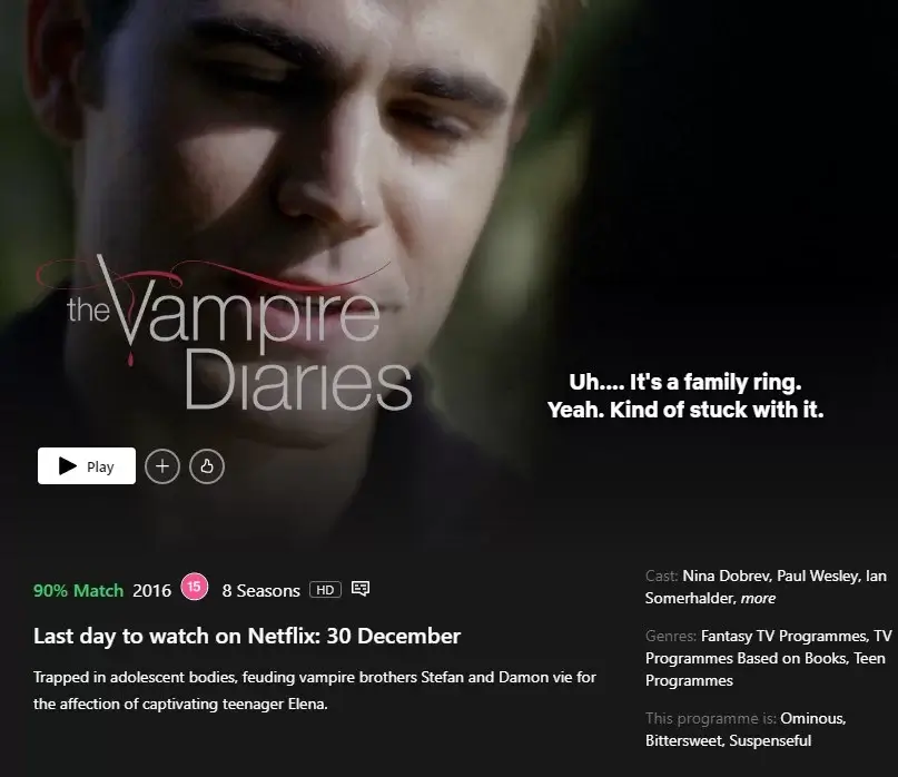 fecha de eliminación de the vampire diaries netflix uk fecha de eliminación de the vampire diaries netflix uk