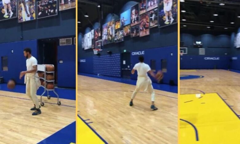 Imposible de creer: esta es la nueva locura de Curry para meter triples 1 Imposible de creer: esta es la nueva locura de Curry para meter triples