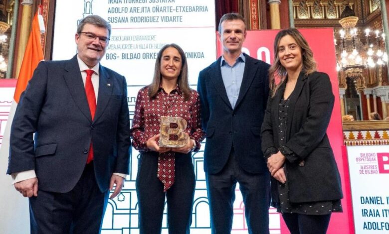 Iraia Iturregi, nombrada Ilustre de Bilbao 1 Iraia Iturregi, nombrada Ilustre de Bilbao