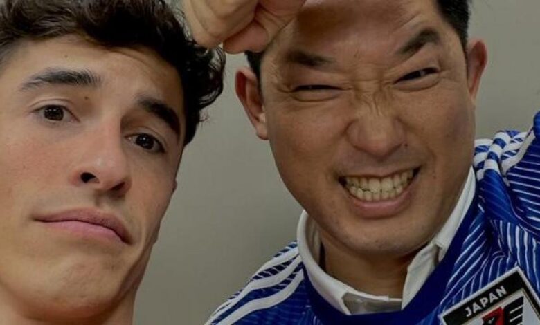 Marc Márquez calienta motores antes del España-Japón 1 Marc Márquez calienta motores antes del España-Japón